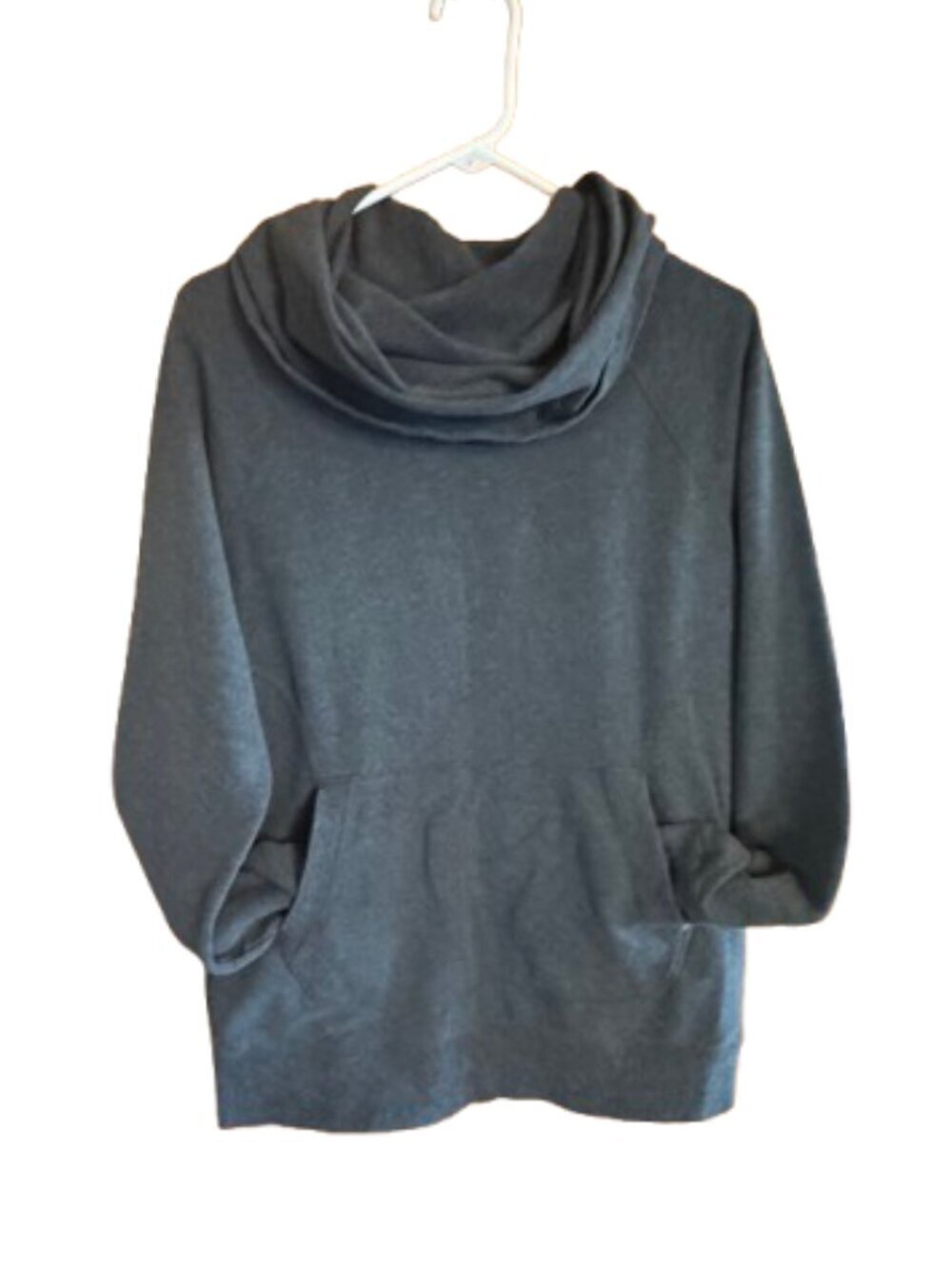 LL Bean Grey Pull over Cowl neck (D8) Size Med Reg (G6)